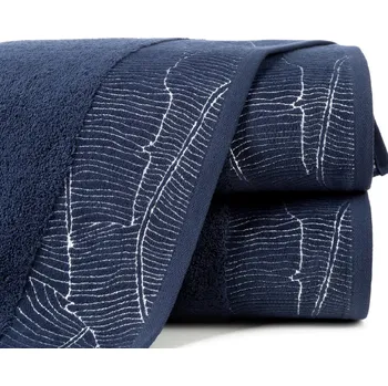 Ručník Bavlněný froté ručník s bordurou METALIC 50x90 cm, modrá, 480 gr Mybesthome