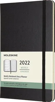 Diář Moleskine Plánovací zápisník tvrdý L 2022 černý