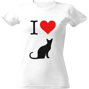 Dámské tričko Tričko s potiskem Dámské triko miluju kočky dámské