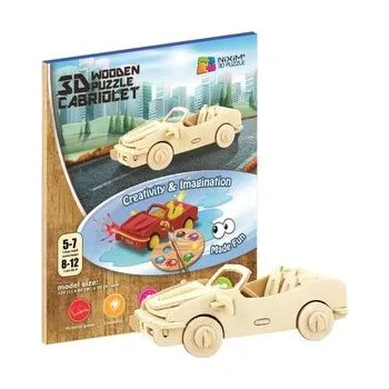 Puzzle NiXiM Dřevěné 3D puzzle - Kabriolet