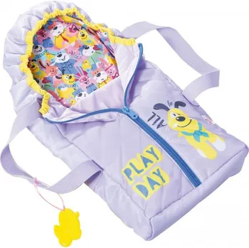 Doplněk pro panenku Zapf Creation Baby Born 2v1 Přenosná postýlka fialová