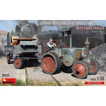 Plastikový model 1:35 German Tractor D8511 Mod. 1936 & Cargo Trailer