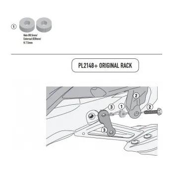 Auto-moto PL2148KIT sada pro montáž PL2148 k originálnímu nosiči pro Yamaha Tracer 7 (20-24) GIVI s.r.l. 344441