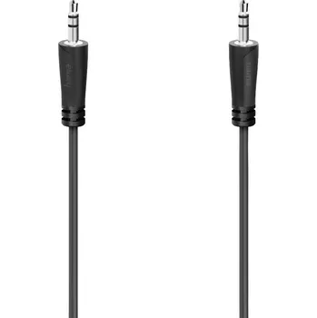 Audio kabel Hama 00205116 jack audio kabel [1x jack zástrčka 3,5 mm - 1x jack zástrčka 3,5 mm] 5 m černá