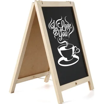 Kancelářský nábytek Nature Line Mini Áčko s černou tabulí - Přírodní