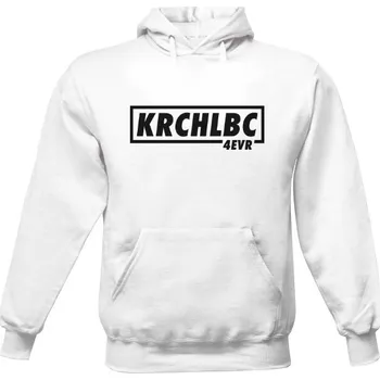 Pánská mikina Pánská mikina s kapucí s potiskem Mikina Krchlabice Forever - Více barev | Černý nápis pánské