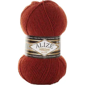 Příze Příze Alize Superlana klasik 36 rezavá