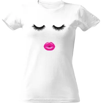 Dámské tričko Tričko s potiskem Řasy a rty dámské