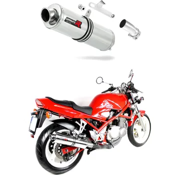 Výfuk pro motocykl Laděný výfuk DOMINATOR SUZUKI GSF BANDIT 400 KULATÁ KONCOVKA STANDART