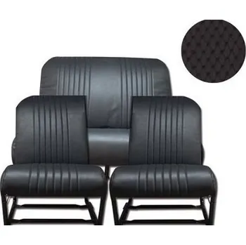 Potah sedadla Citroen Asymetrické potahy sedadel a perforovaná černá koženková zadní lavice pro DYANE