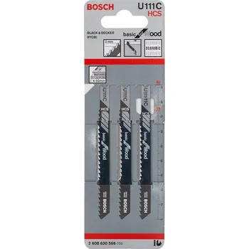 Příslušenství k nářadí BOSCH Pilový plátek do kmitací pily U 111 C, 92 mm, 3 ks 2608630566 free_store_pickup