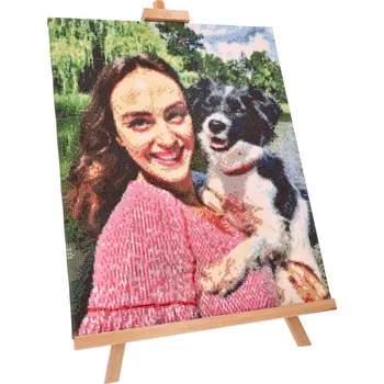 Dárkový voucher na obraz podle fotky Velikost: 40x50cm, Rámování: Pouze srolované plátno, Technika: Diamantování