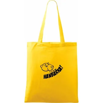 Hanbářka s bobrem - Taška bavlněná - 42 x 38 cm ( Žlutá )