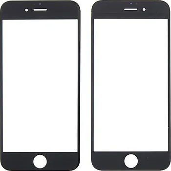 Náhradní přední sklo pro Apple iPhone 6 - černý rámeček - kvalita A