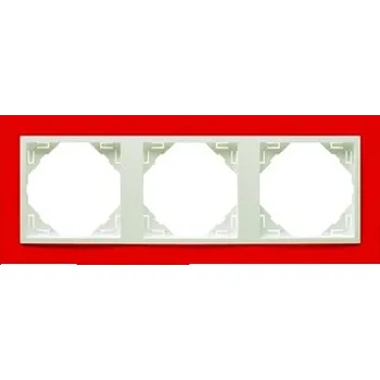 Elektrická zásuvka LOGUS90 Rámeček LOGUS troj.červená/led.90930 TVG 5603011592448