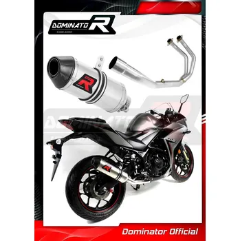 Výfuk pro motocykl Laděný výfuk DOMINATOR YAMAHA YZF300R YZF-R3 300 KOMPLETNÍ SYSTEM KONCOVKA HP3