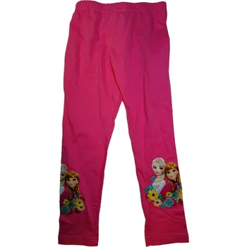 Dívčí legíny Dívčí růžové balvněné legínky s Elsou a Annou 128