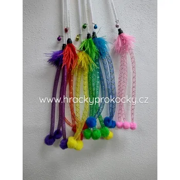 Hračka pro kočku mávátko bambulkové Barva: oranžová