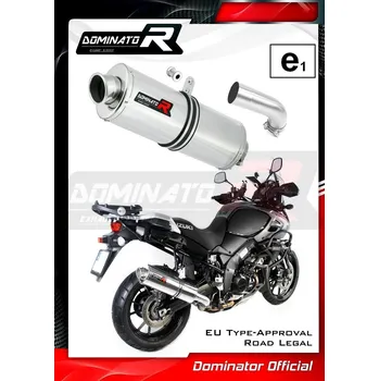 Výfuk pro motocykl Homologovaný Laděný výfuk DOMINATOR SUZUKI V-STROM 1000 DD / WDDO 2017-2020 OVÁLNÁ KONCOVKA HOMOLOGACE