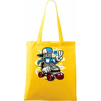 Brejláč na bruslích - Taška bavlněná - 42 x 38 cm ( Žlutá )