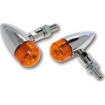 Osvětlení pro motocykl SHIN YO moto blinkry MIDI-BULLET chrom