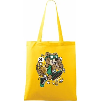 Basketbal komiks - Taška bavlněná - 42 x 38 cm ( Žlutá )