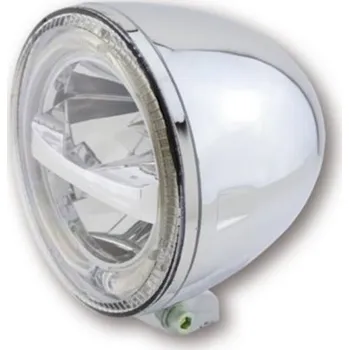 Osvětlení pro motocykl HIGHSIDER LED moto přední světlo CIRCLE spodní úchyt chrom