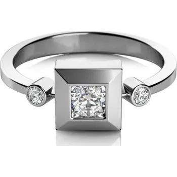 Šperk Couple, Prsten Ima v bílém zlatě se zirkony, vel. 55, prům. 17.5 mm, 585-68-1-0203.1B00.0.55.001