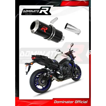 Výfuk pro motocykl Laděný výfuk DOMINATOR YAMAHA FZ8 10-16 KULATÁ KONCOVKA GP ČERNÁ