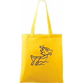 Dračí loď sprejovaná - Taška bavlněná - 42 x 38 cm ( Žlutá )