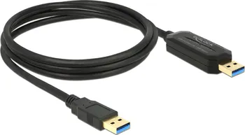 Datový kabel Delock Data Link + KM Switch USB 3.0 1,5 m černý
