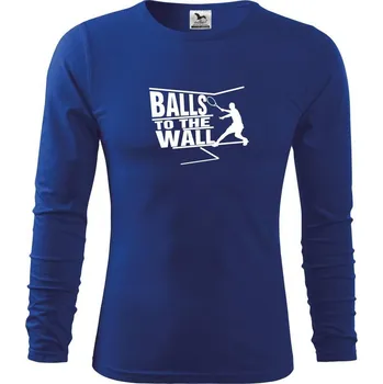 Chlapecké tričko Balls to the Wall squash - Triko dětské Long Sleeve - 122 cm/6 let ( Královská modrá )
