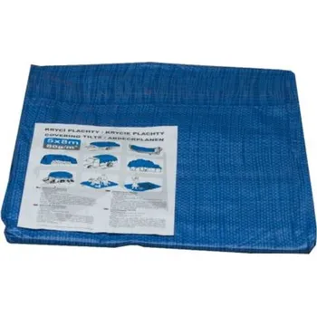 Krycí plachta M.A.T. Group Krycí plachta s kovovými oky modrá - standard - rozměr 3 x 4 m