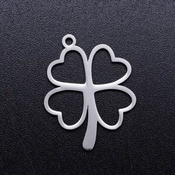 Materiál na výrobu šperku Šperky4U Ocelový přívěšek - čtyřlístek - OK1350-ST