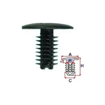 Příslušenství karosérie příchytka čalounění sada 10 ks