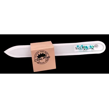 Pilník skleněný velký - tyrkysová kočka