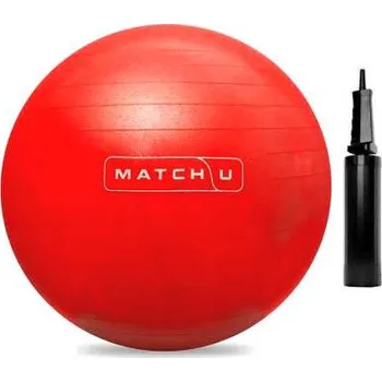 Gymnastický míč Míč dvouplášťový Match-U ABS 50/55 cm červený + hustilka