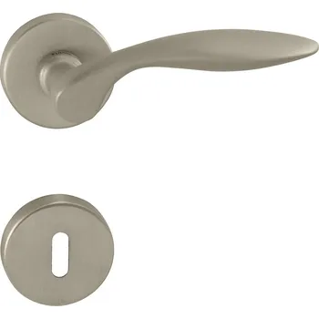 Dveřní kování TI - CLAUDIA - R 1938 rozety BB, klika/klika NP - Nikl perla (142)