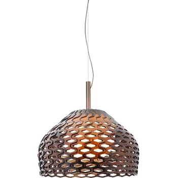Flos F7766048 Tatou S2, okrově šedý designový lustr, 1x205W E27, prům. 50cm