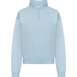 Just Hoods Dámská mikina se 1/4 zipem JH037 Sky Blue XXS