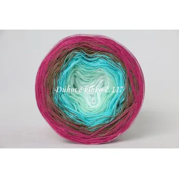 Příze Duhové klubíčko 117, 3nitka 750 m