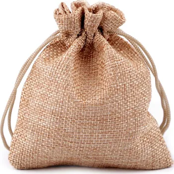 Výtvárné potřeby Dárkový pytlík 10x12 cm imitace juty, barva 6 přírodní