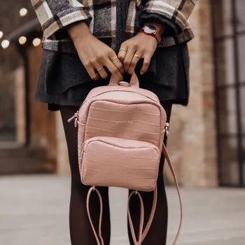 Kabelka Juno - krokodýl růžový