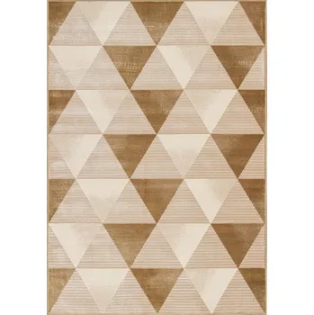 Koberec J-Line Kusový koberec GIRONA 2061 021 kari BARVA: Žlutá, ROZMĚR: 68x110 cm