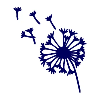 Samolepící dekorace SAMOLEPKA Pampeliška 001 levá (23 - tmavě modrá) NA AUTO, NÁLEPKA, FÓLIE, POLEP, TUNING, VLASTNÍ TEXT, TISK, AUTOSAMOLEPKY.cz, POLEPY, OBRÁZEK, LOGO, SAMOLEPKY