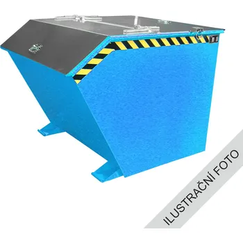 Popelnice Výklopný kontejner s výpustí a víkem, 2000 l