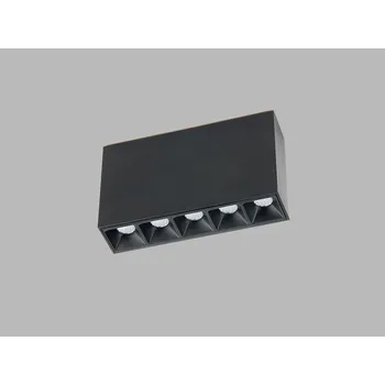 Led2 Stropní LED svítidlo LINEAR ON 5, černá Teplota světla: 3000K - teplá bílá, Stmívání, řízení: ON/OFF
