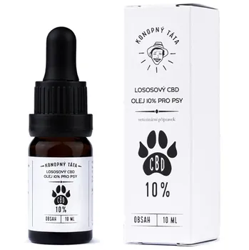 Konopný táta Lososový CBD olej pro psy 10% 10 ml Konopný táta Lososový CBD olej pro psy 10% 10 ml