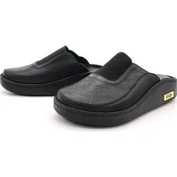 Dámské pantofle Dámské kožené pantofle 113-80-L4 Klop černá Barva: černá, Velikost: 39