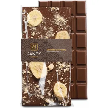 Čokoláda JANEK Mléčná čokoláda s lyofilizovaným banánem 90 g